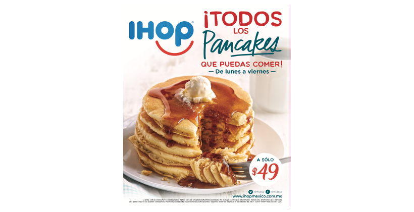 IHOP México, lanza su tradicional promoción: “Todos los pancakes que puedas comer”