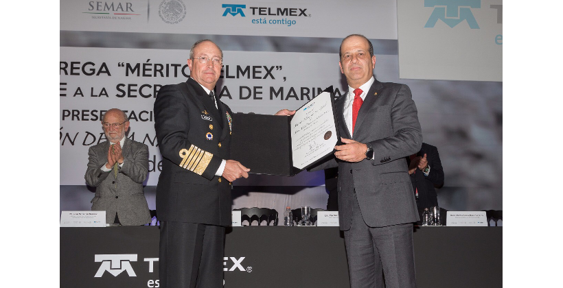 La Marina Armada de México recibe el  “Mérito Telmex”, por su gran labor