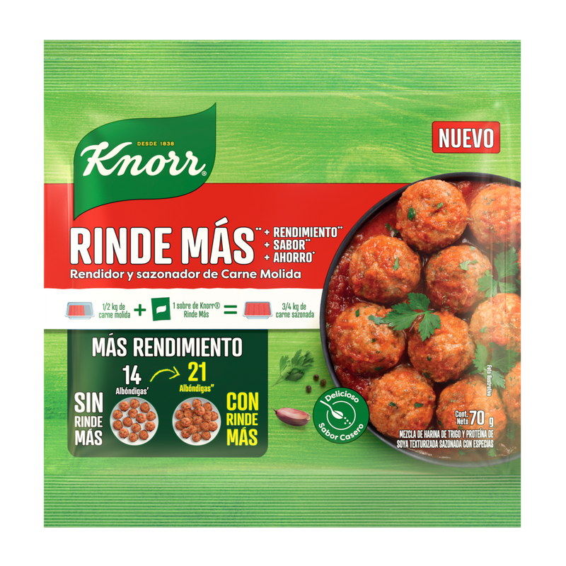 Conoce el ‘Nuevo Rinde Más de Knorr’, para comidas abundantes!