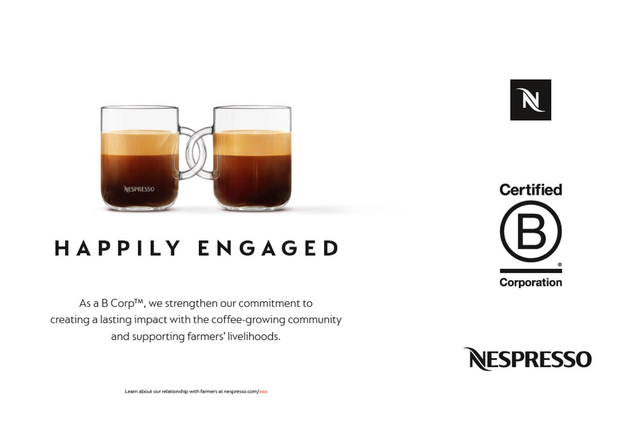 Nespresso, ha anunciado su certificación global como B Corp