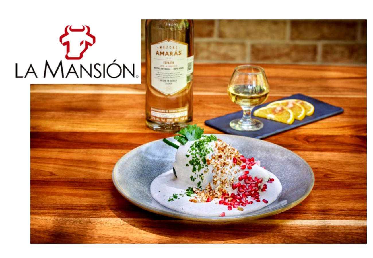 En la Mansión comer es el pretexto, ven a disfrutar de los Chiles en Nogada!