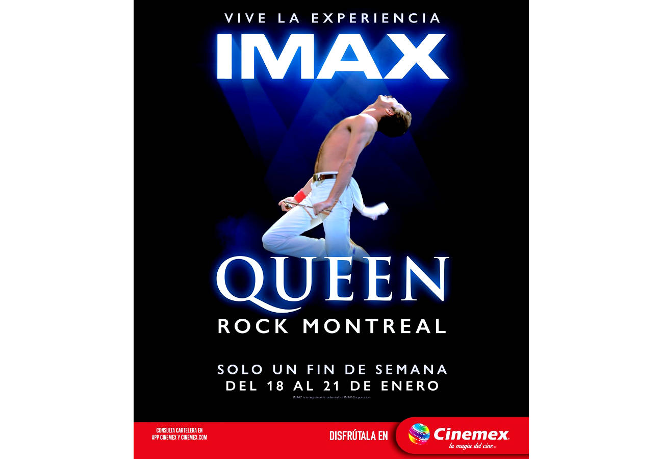 Cinemex trae a sus salas IMAX con Láser el concierto de Queen Rock Montreal