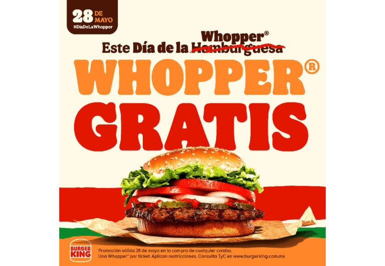 El Día de la hamburguesa, es el Día de la Whopper: 28 de Mayo