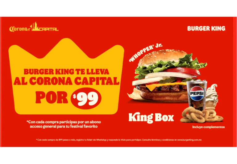 Burger King lanza el King Box con pase al Corona Capital