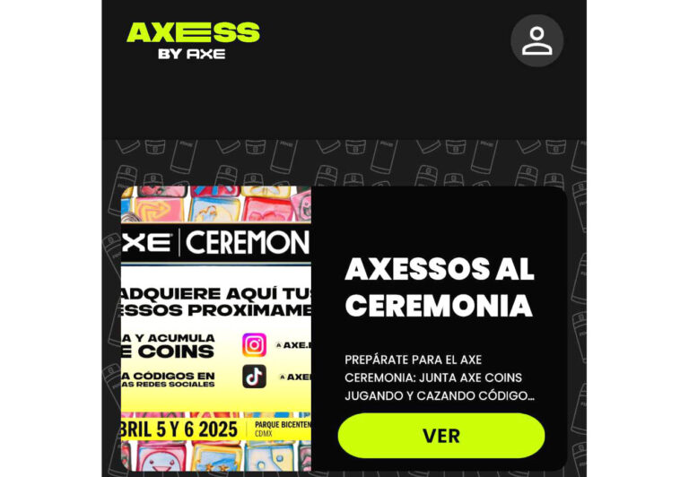 AXE COINS y la app AXESS BY AXE, nueva forma de ganar boletos para el AXE CEREMONIA 2025