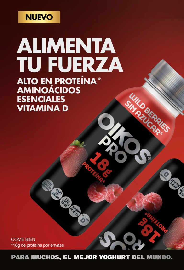 DANONE anunció el lanzamiento de Oikos Pro, yoghurt griego alto en proteína