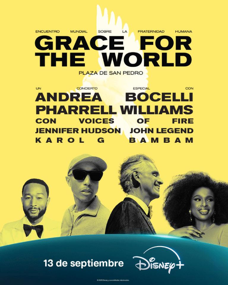 GRACE FOR THE WORLD, el gran concierto que se transmitirá desde el Vaticano, en exclusiva por DISNEY+