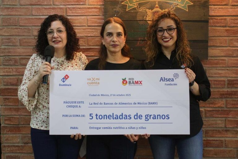 Domino’s Pizza entregó donativo a la Red de Bancos de Alimentos de México