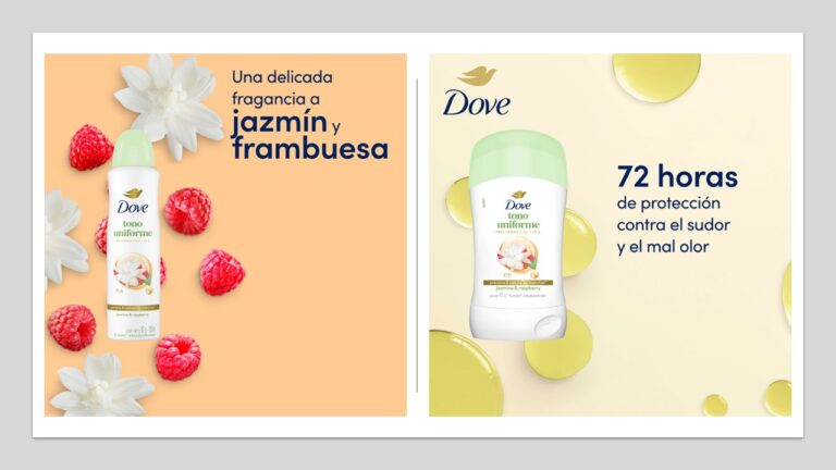 Dove presenta un nivel superior en el cuidado de las axilas