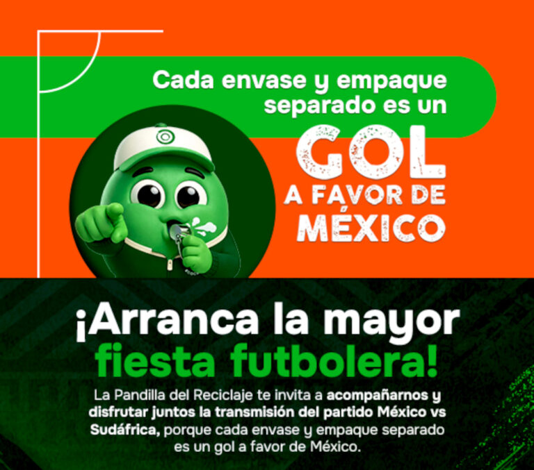 ECOCE impulsa el reciclaje y apoya un gol a favor de México