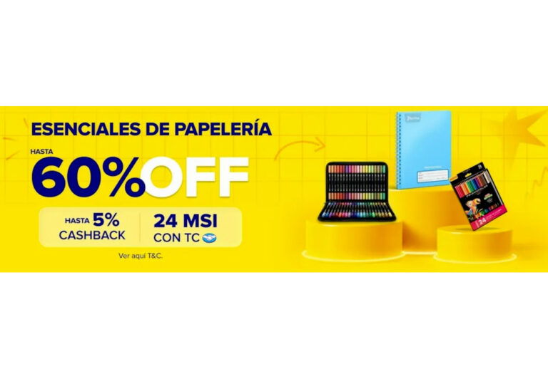 Mercado Libre ofrece hasta 60% de descuento en papelería